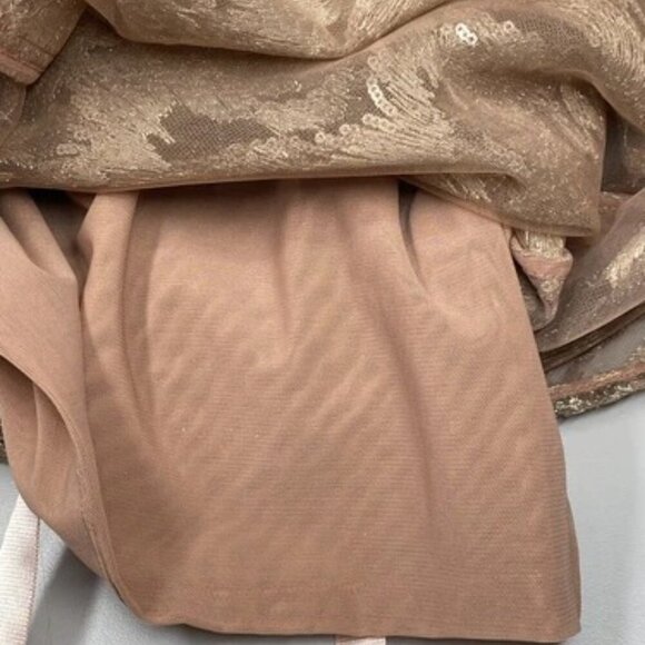 NEW HOUSE OF CB Women Maxi Dress Rose Gold Size XS Giada Embroidered Sequin Gown - Picture 3 of 6